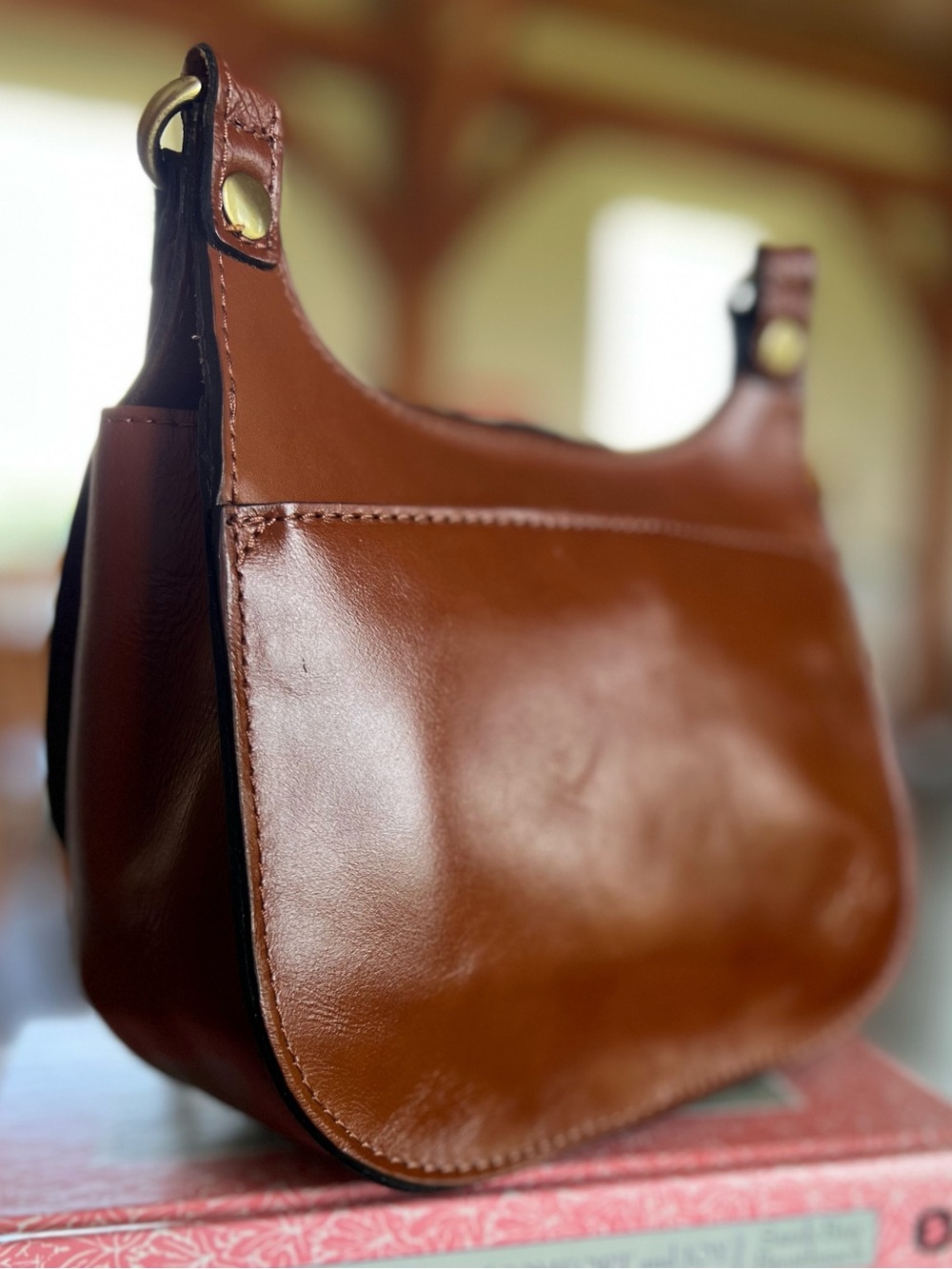Patricia Nash Leather Studded Embroidered Crossbody Bag NWT - Picture 6 of 7